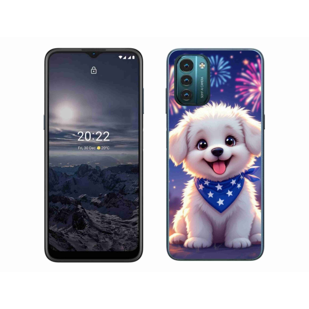 Gelový kryt mmCase na Nokia G11/G21 - slavnostní štěně