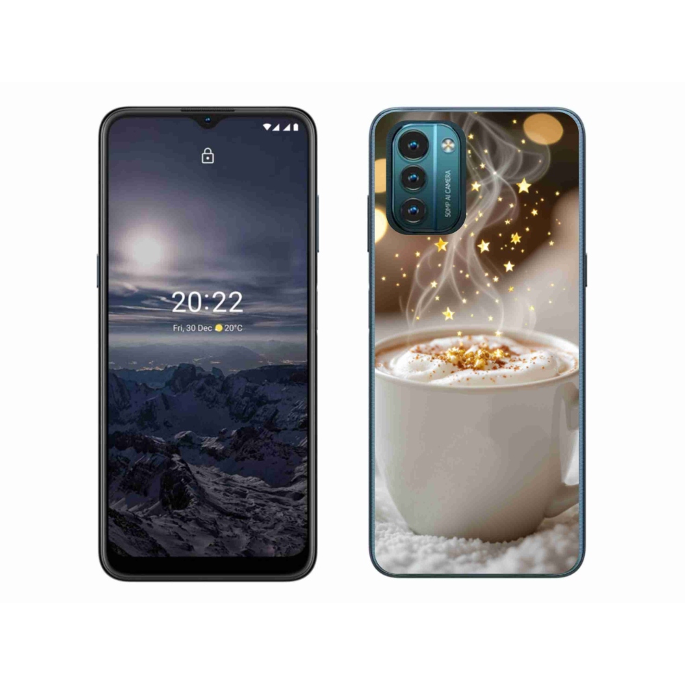 Gelový kryt mmCase na Nokia G11/G21 - vánoční horký nápoj