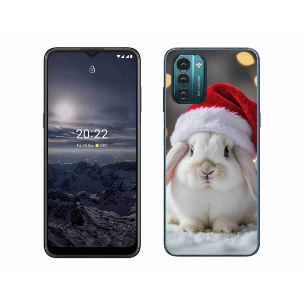 Gelový kryt mmCase na Nokia G11/G21 - vánoční králík