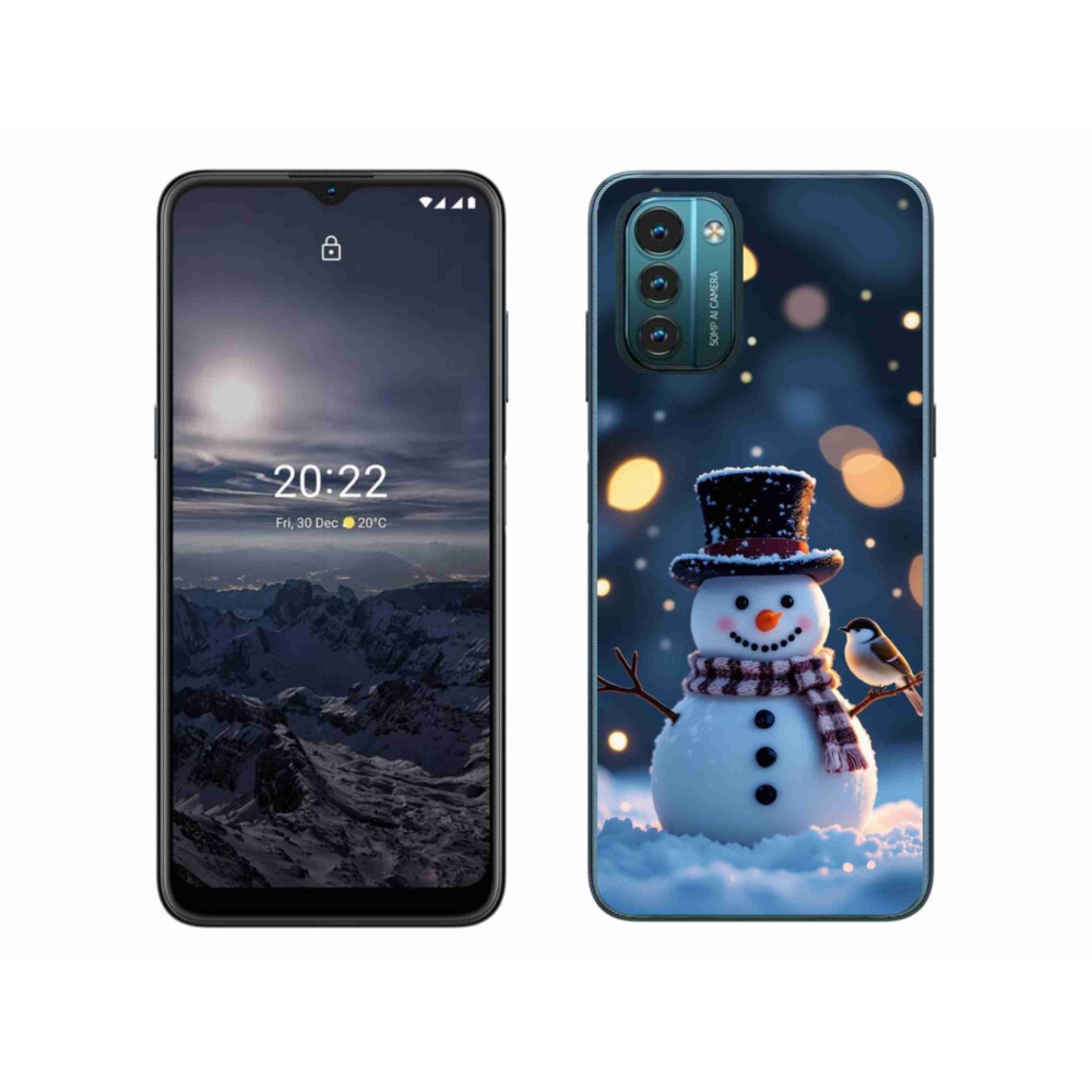 Gelový kryt mmCase na Nokia G11/G21 - vánoční sněhulák