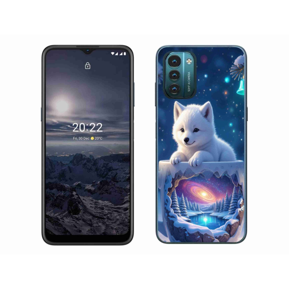 Gelový kryt mmCase na Nokia G11/G21 - vánoční štěně