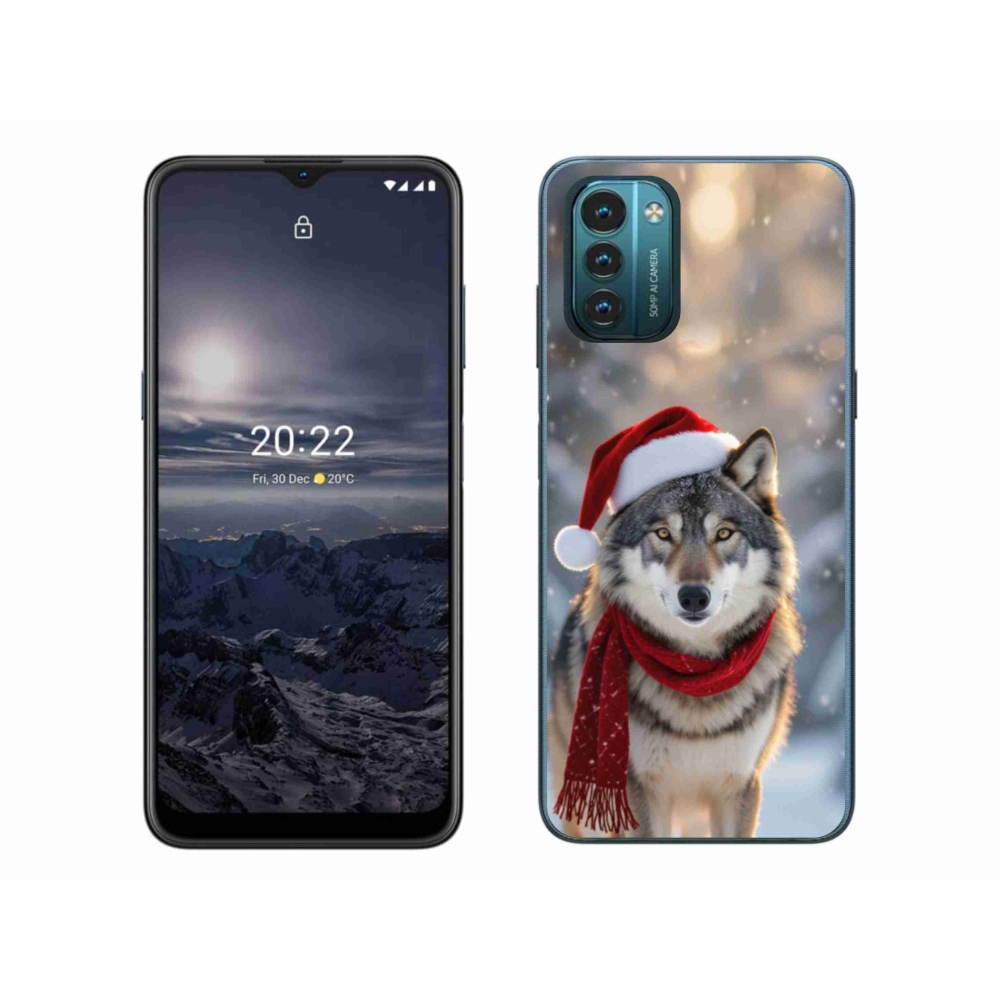 Gelový kryt mmCase na Nokia G11/G21 - vánoční vlk