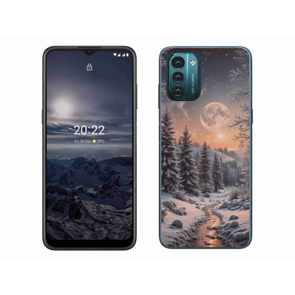 Gelový kryt mmCase na Nokia G11/G21 - zimní krajina 2