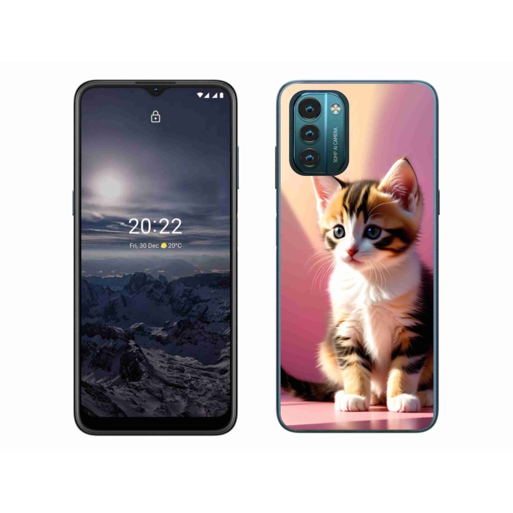 Gelový kryt mmCase na Nokia G11/G21 - zvědavé kotě 2