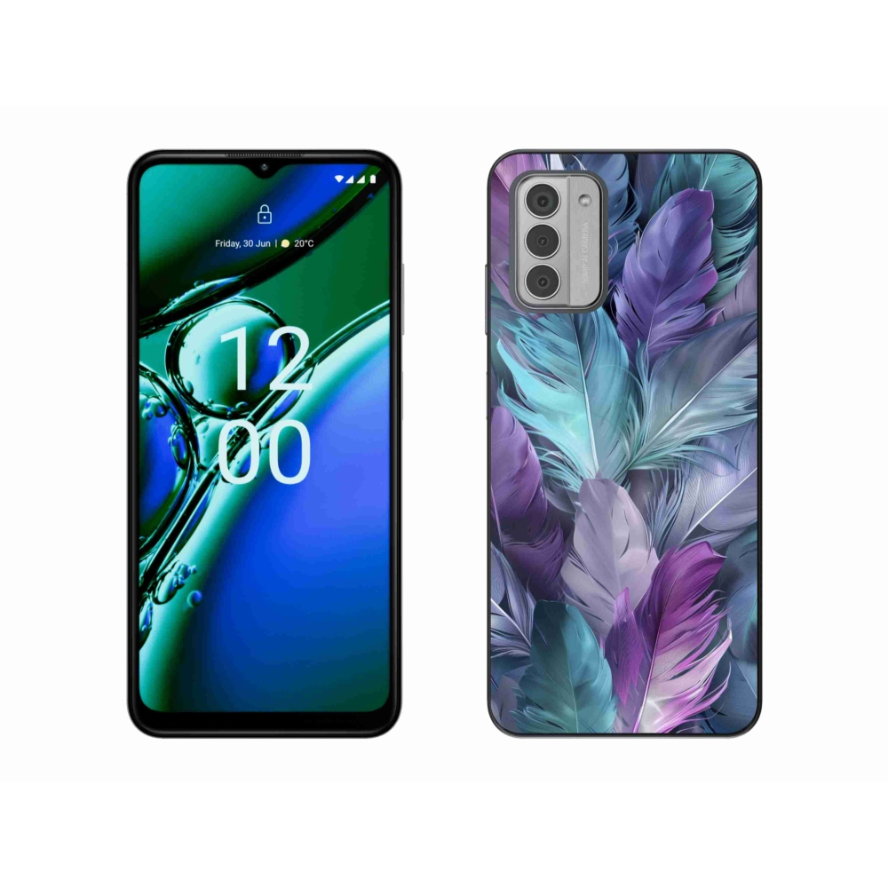 Gelový kryt mmCase na Nokia G42 - barevné peří 2