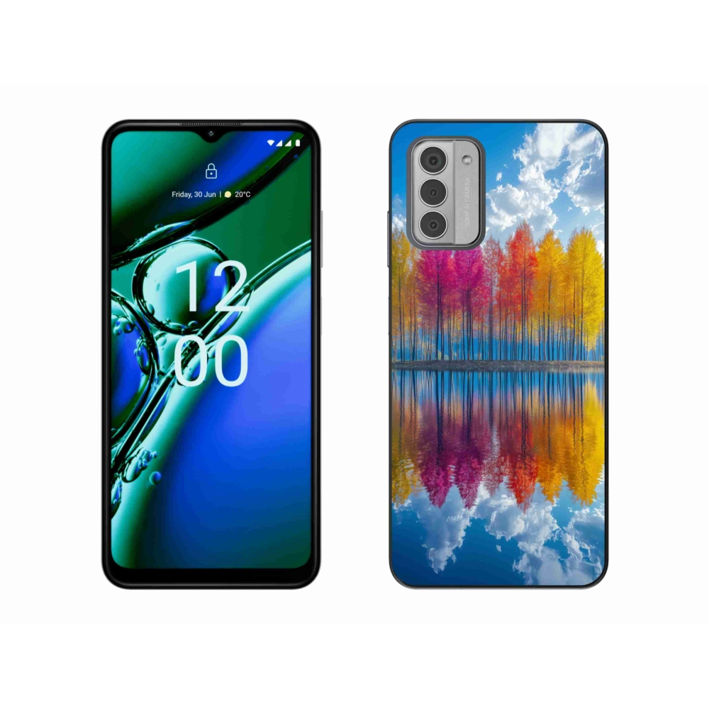 Gelový kryt mmCase na Nokia G42 - barevné stromy
