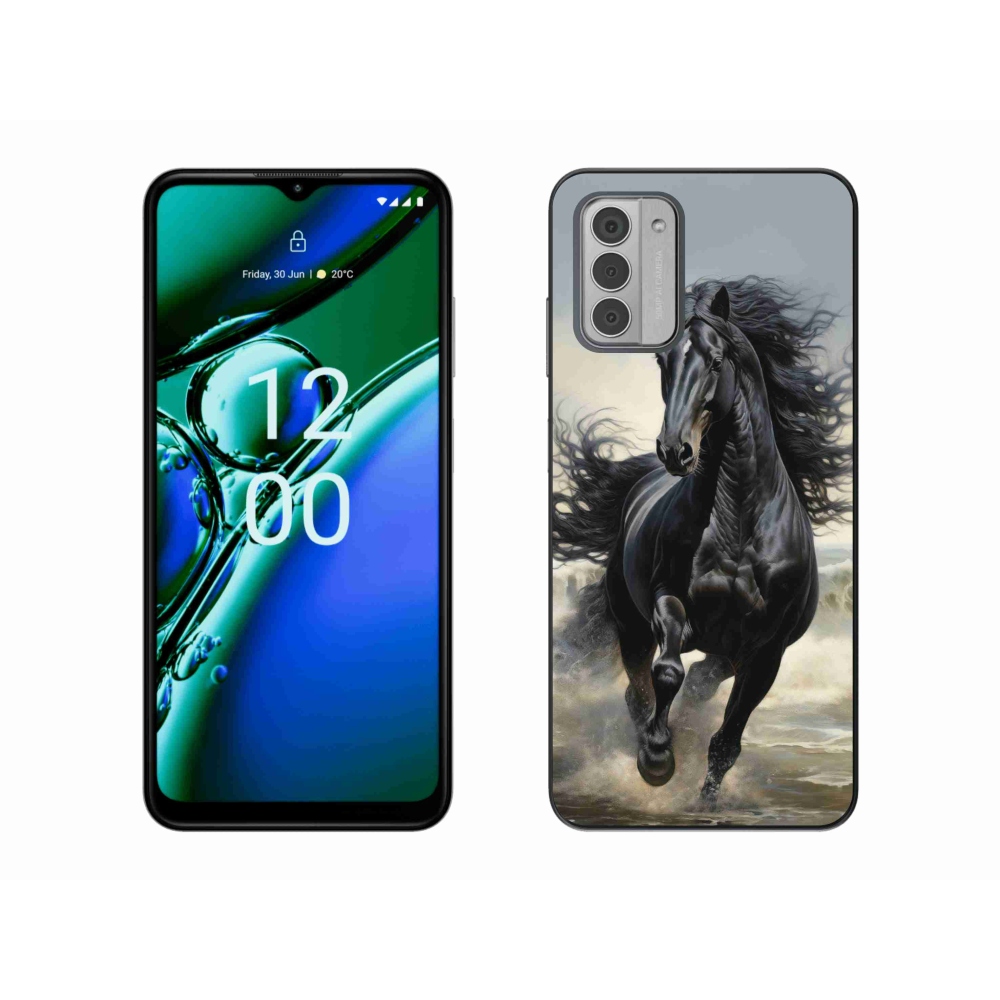 Gelový kryt mmCase na Nokia G42 - běžící černý kůň