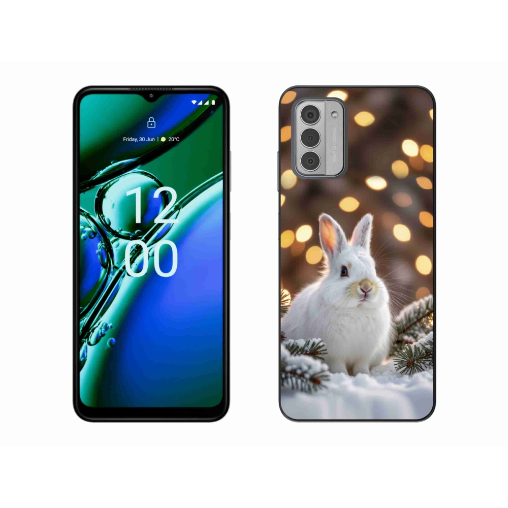 Gelový kryt mmCase na Nokia G42 - bílý zajíc