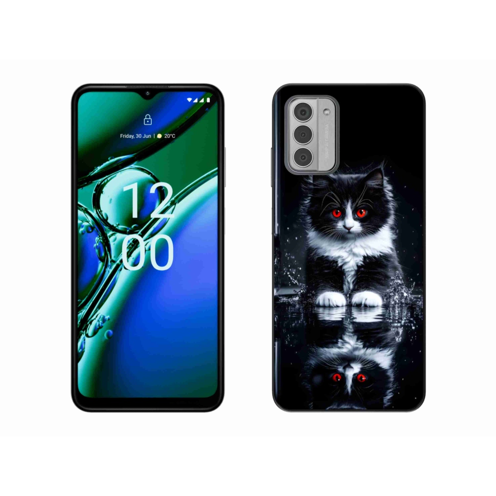 Gelový kryt mmCase na Nokia G42 - černobílé kotě