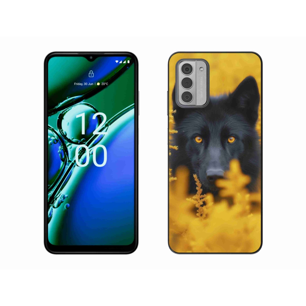 Gelový kryt mmCase na Nokia G42 - černý vlk 2