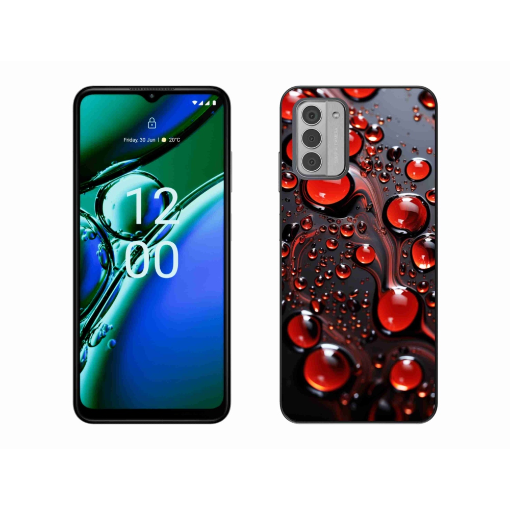 Gelový kryt mmCase na Nokia G42 - červené kapky 2