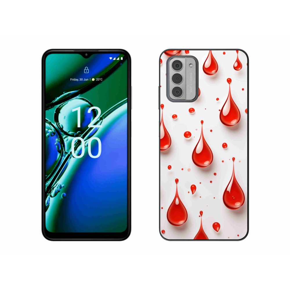 Gelový kryt mmCase na Nokia G42 - červené kapky