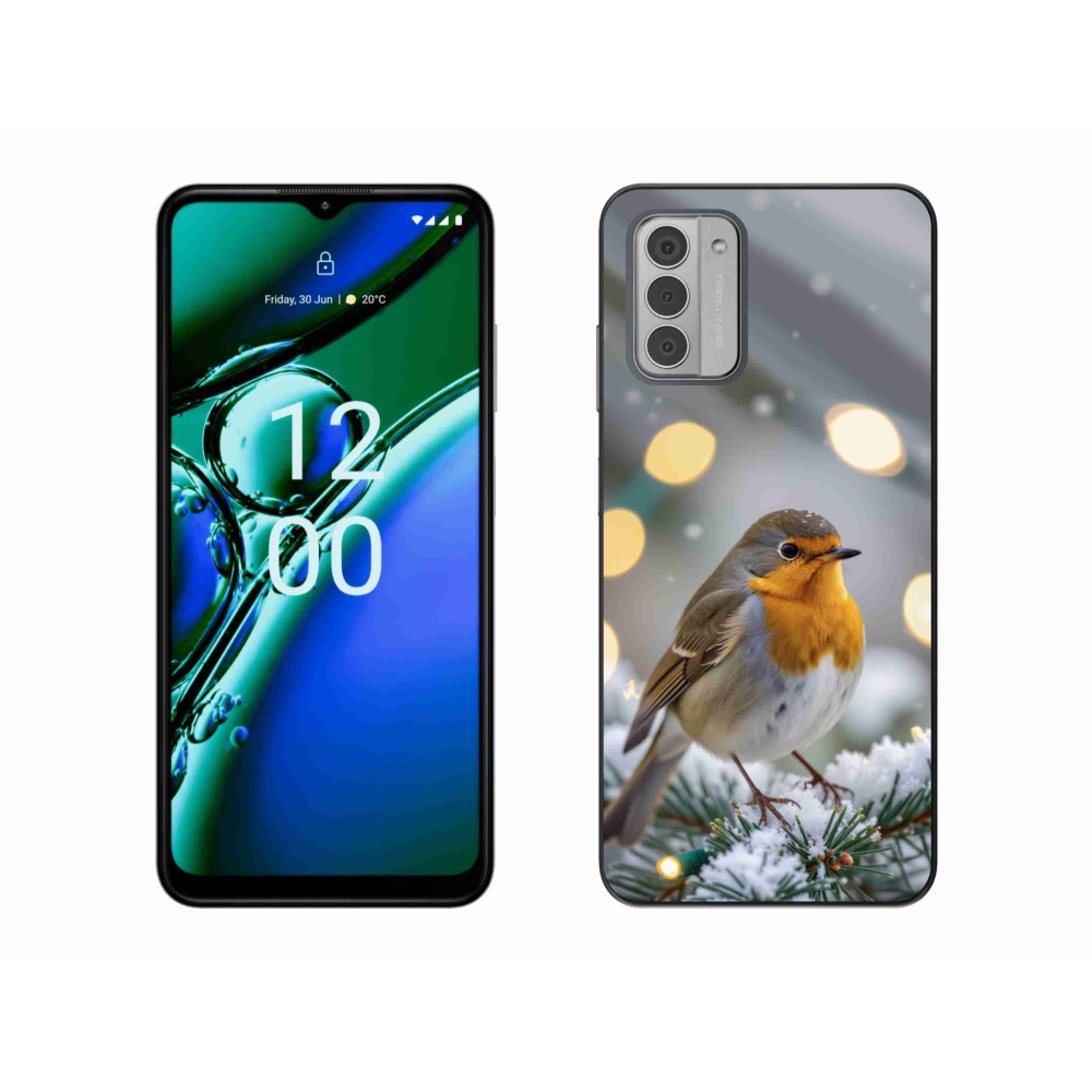 Gelový kryt mmCase na Nokia G42 - červenka v zimě