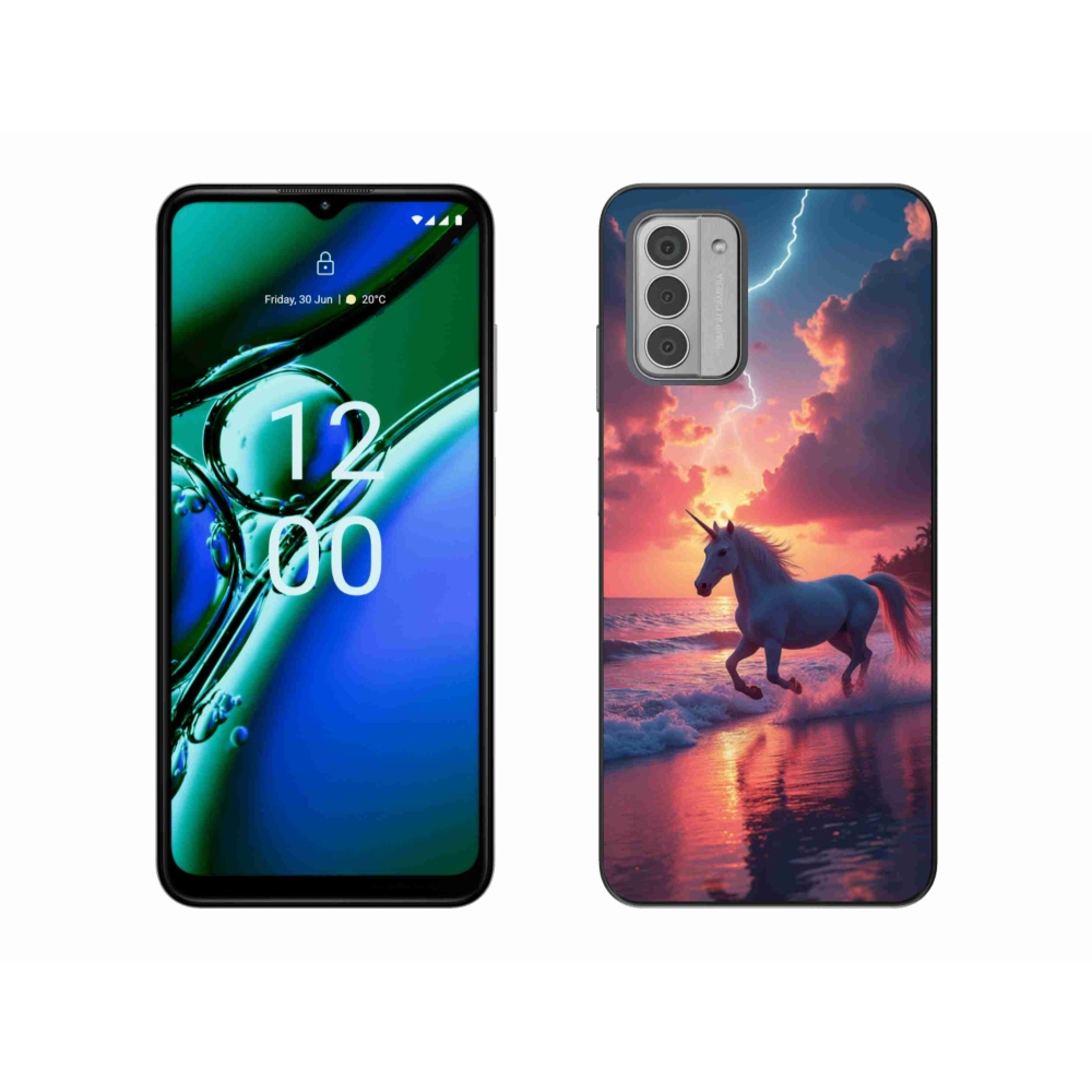 Gelový kryt mmCase na Nokia G42 - jednorožec na pláži