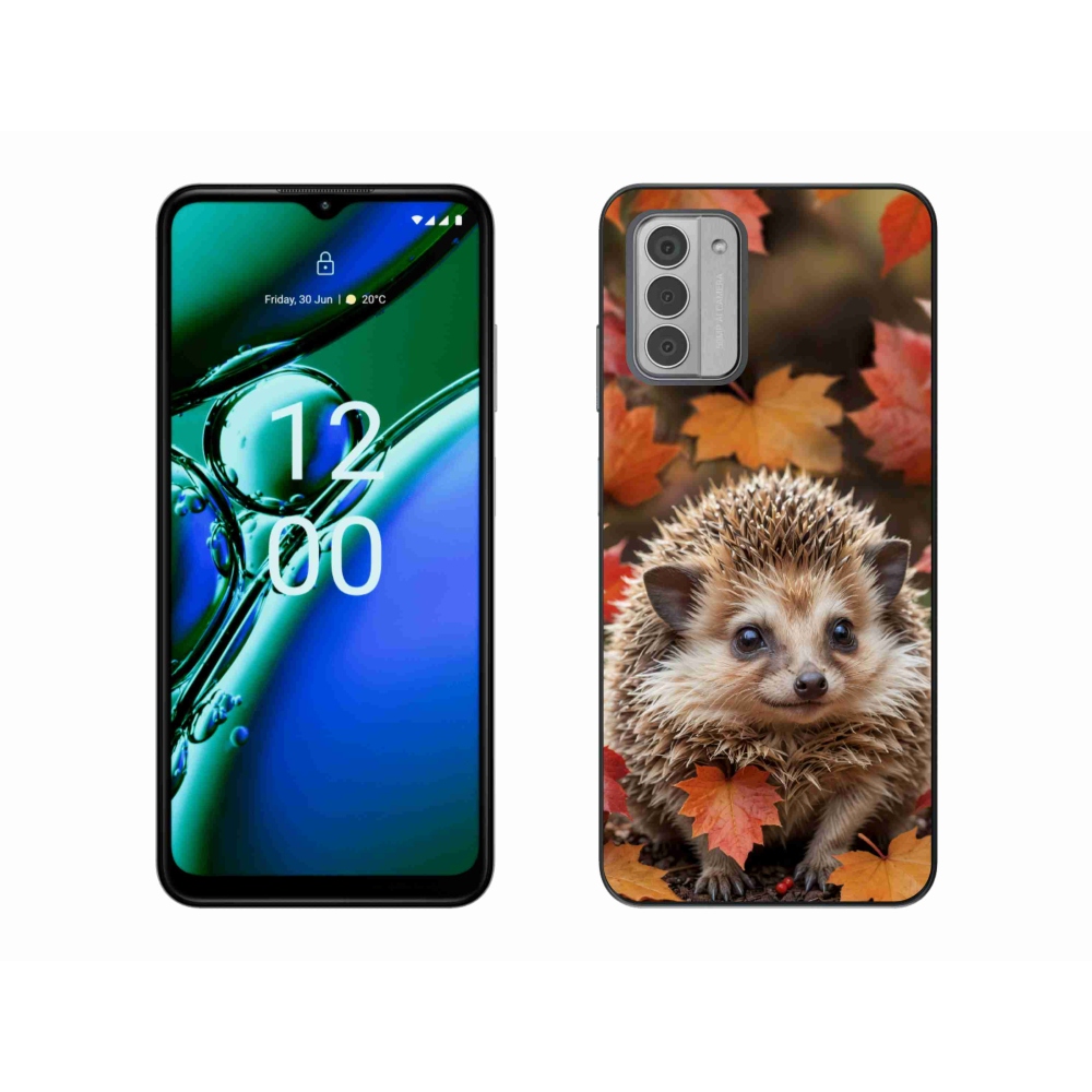 Gelový kryt mmCase na Nokia G42 - ježek v listí