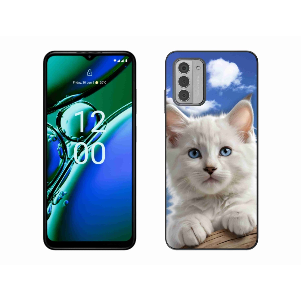 Gelový kryt mmCase na Nokia G42 - kotě a oblaka