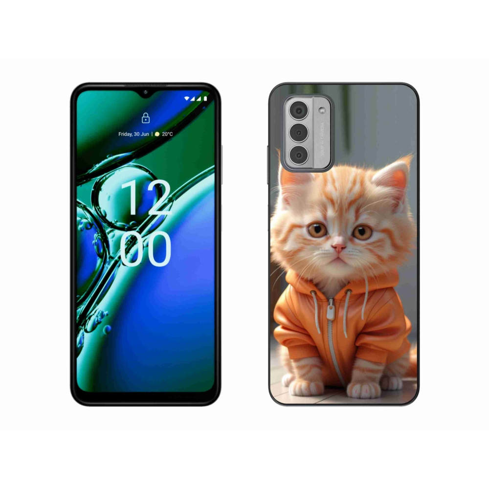 Gelový kryt mmCase na Nokia G42 - kotě v mikině