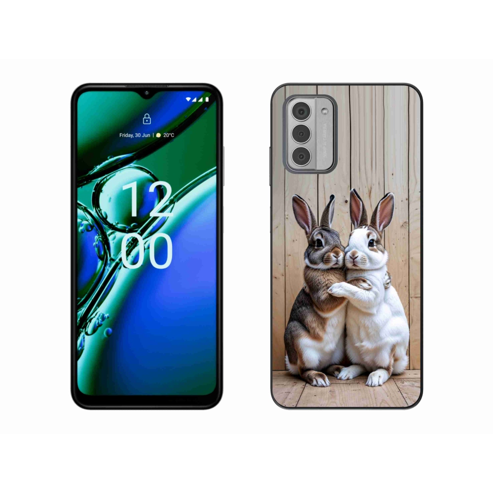Gelový kryt mmCase na Nokia G42 - králičí pár