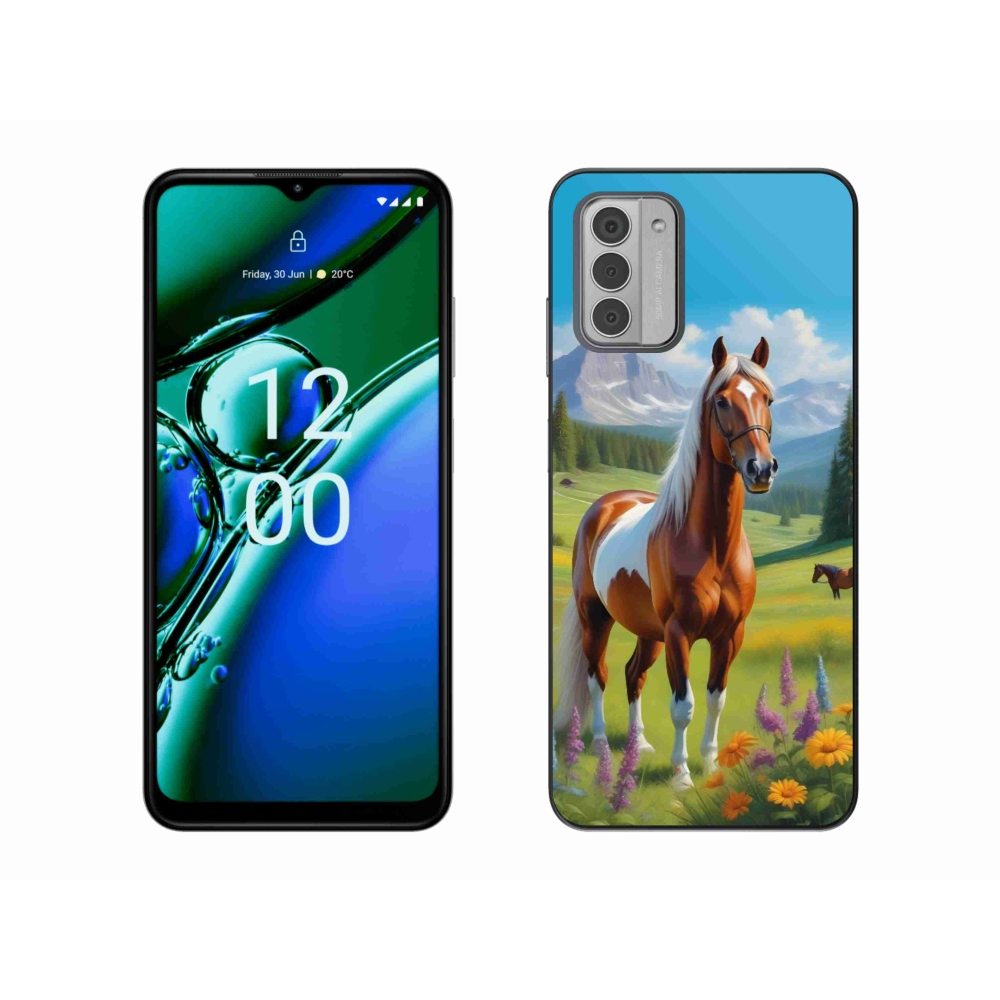 Gelový kryt mmCase na Nokia G42 - kůň na louce