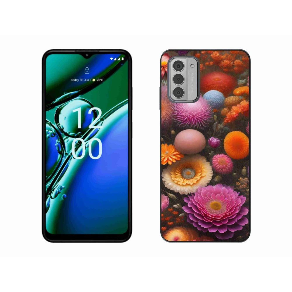 Gelový kryt mmCase na Nokia G42 - květinová kompozice