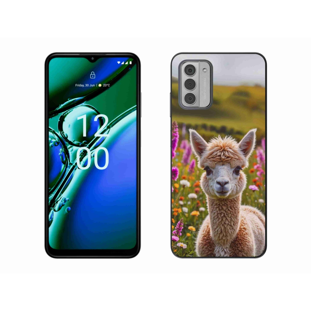 Gelový kryt mmCase na Nokia G42 - lama na louce