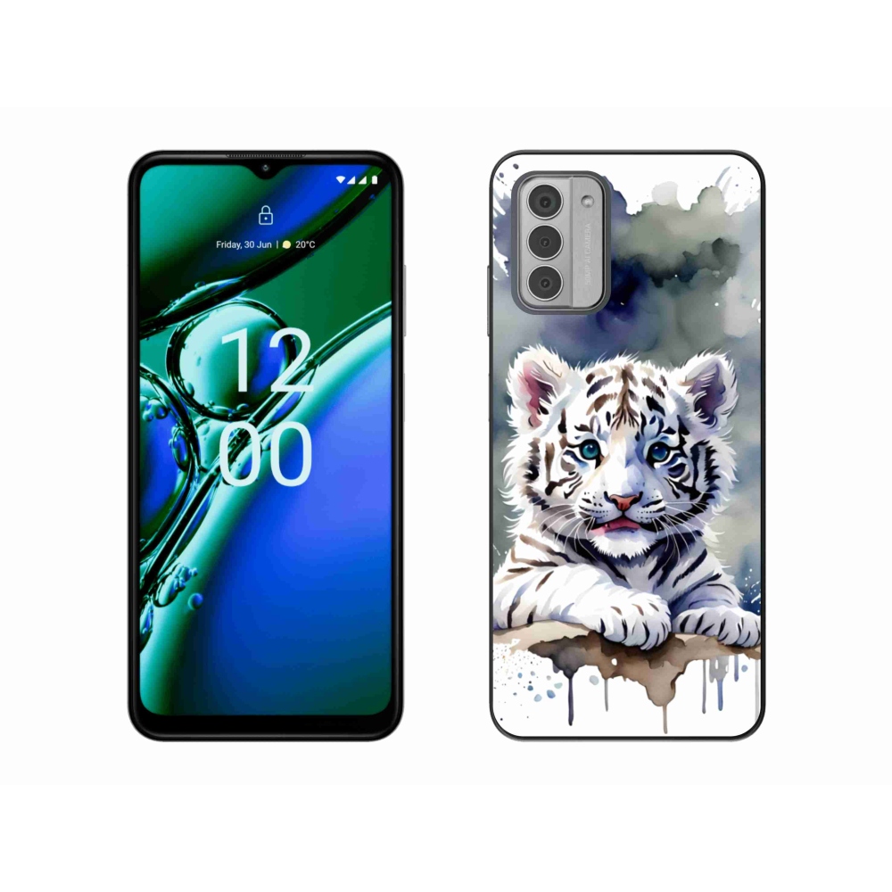 Gelový kryt mmCase na Nokia G42 - mládě bílého tygra