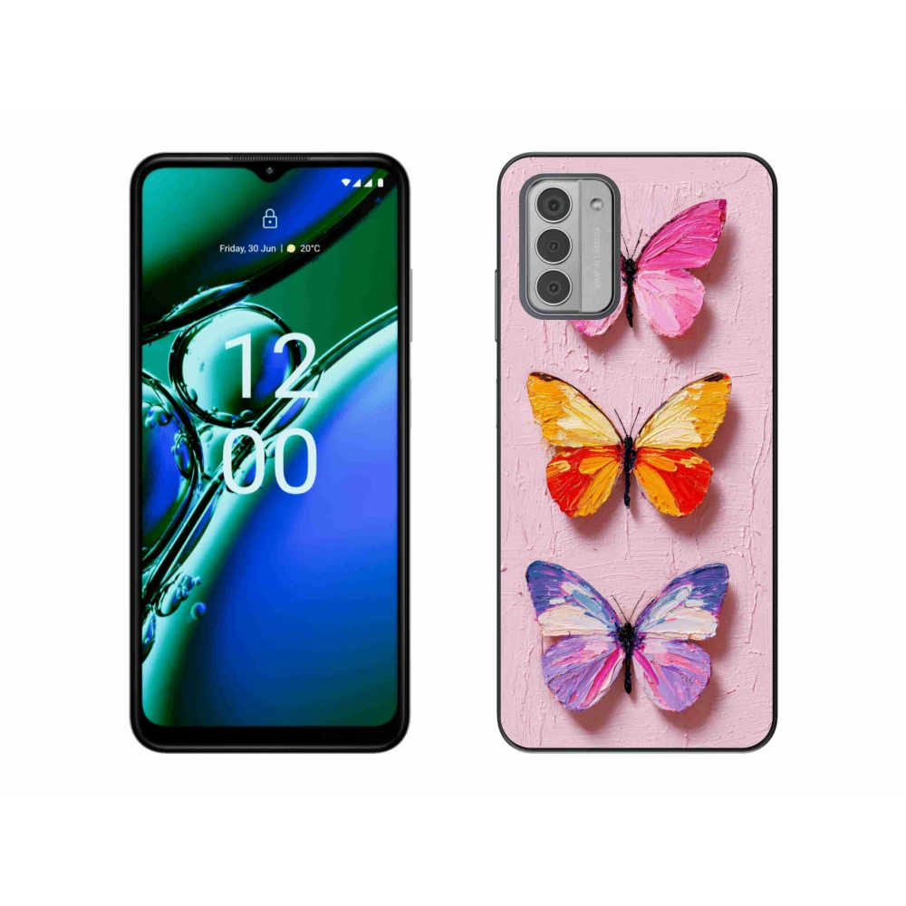 Gelový kryt mmCase na Nokia G42 - motýlí trojice