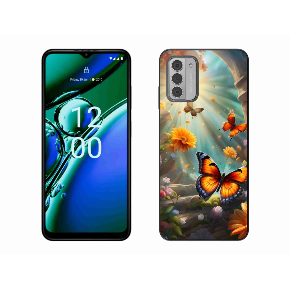 Gelový kryt mmCase na Nokia G42 - motýlí zahrada 2