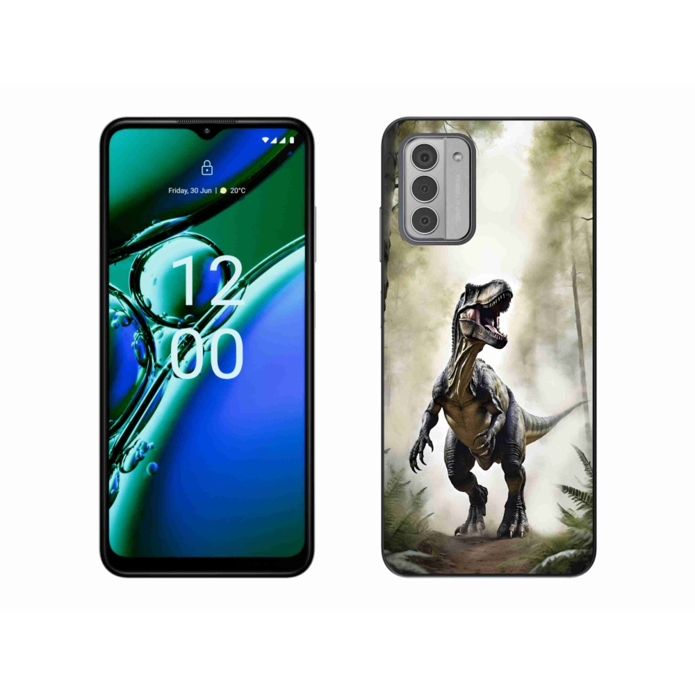 Gelový kryt mmCase na Nokia G42 - naštvaný T-Rex