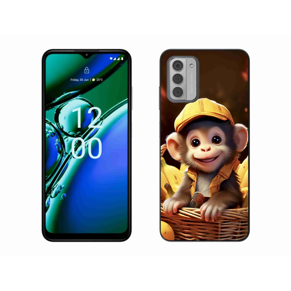 Gelový kryt mmCase na Nokia G42 - opice v košíku