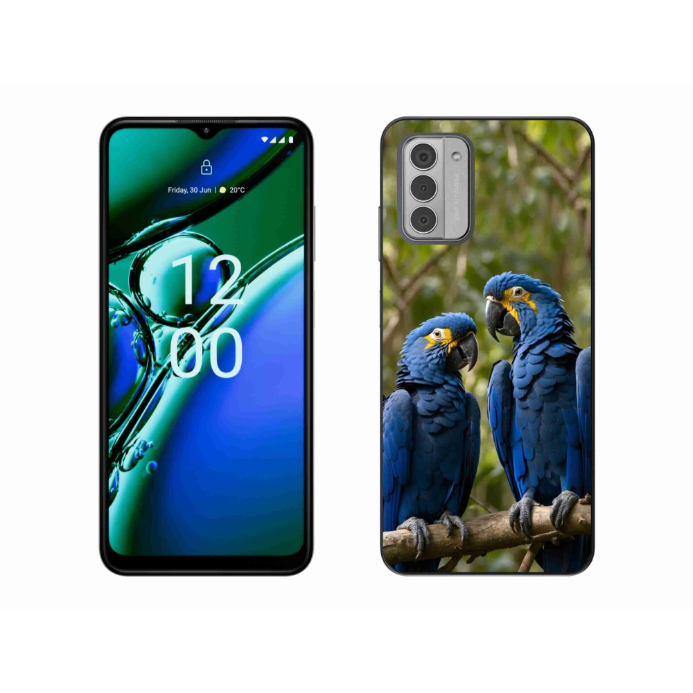 Gelový kryt mmCase na Nokia G42 - papouščí duo