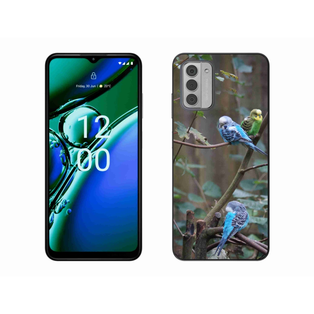 Gelový kryt mmCase na Nokia G42 - papoušci na větvi
