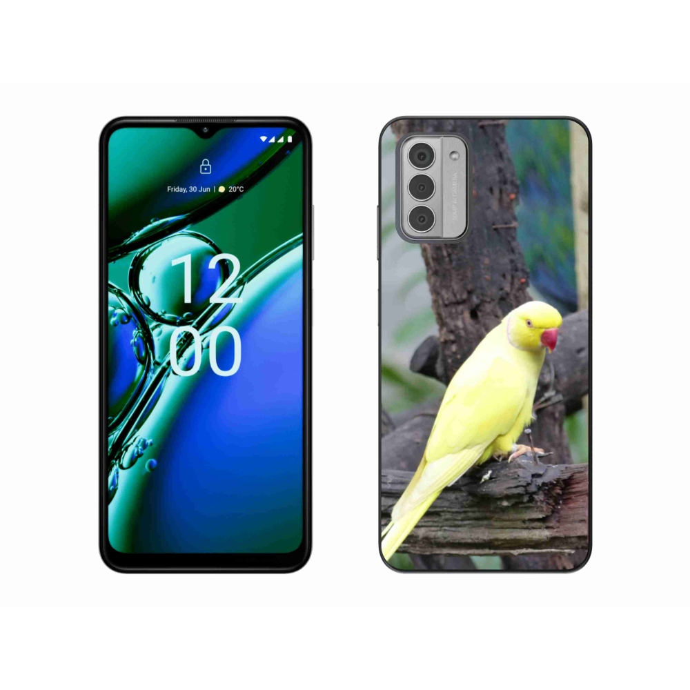 Gelový kryt mmCase na Nokia G42 - papoušek alexandr žlutý