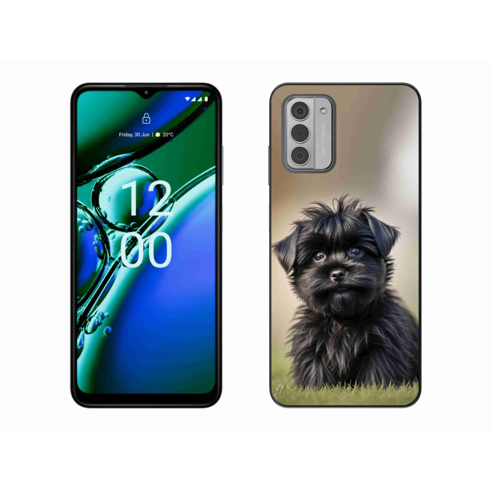 Gelový kryt mmCase na Nokia G42 - roztomilý černý pejsek