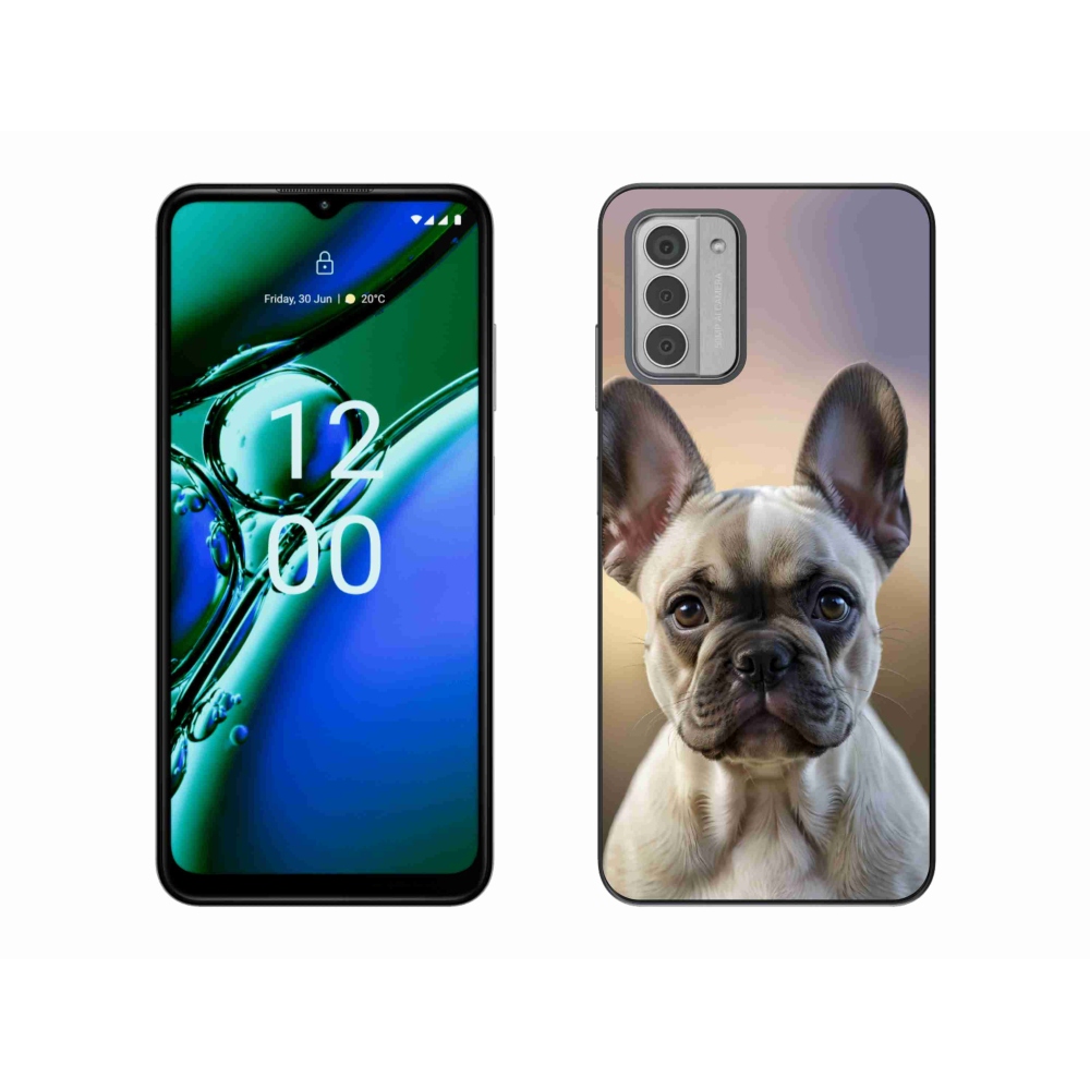 Gelový kryt mmCase na Nokia G42 - roztomilý francouzský buldoček