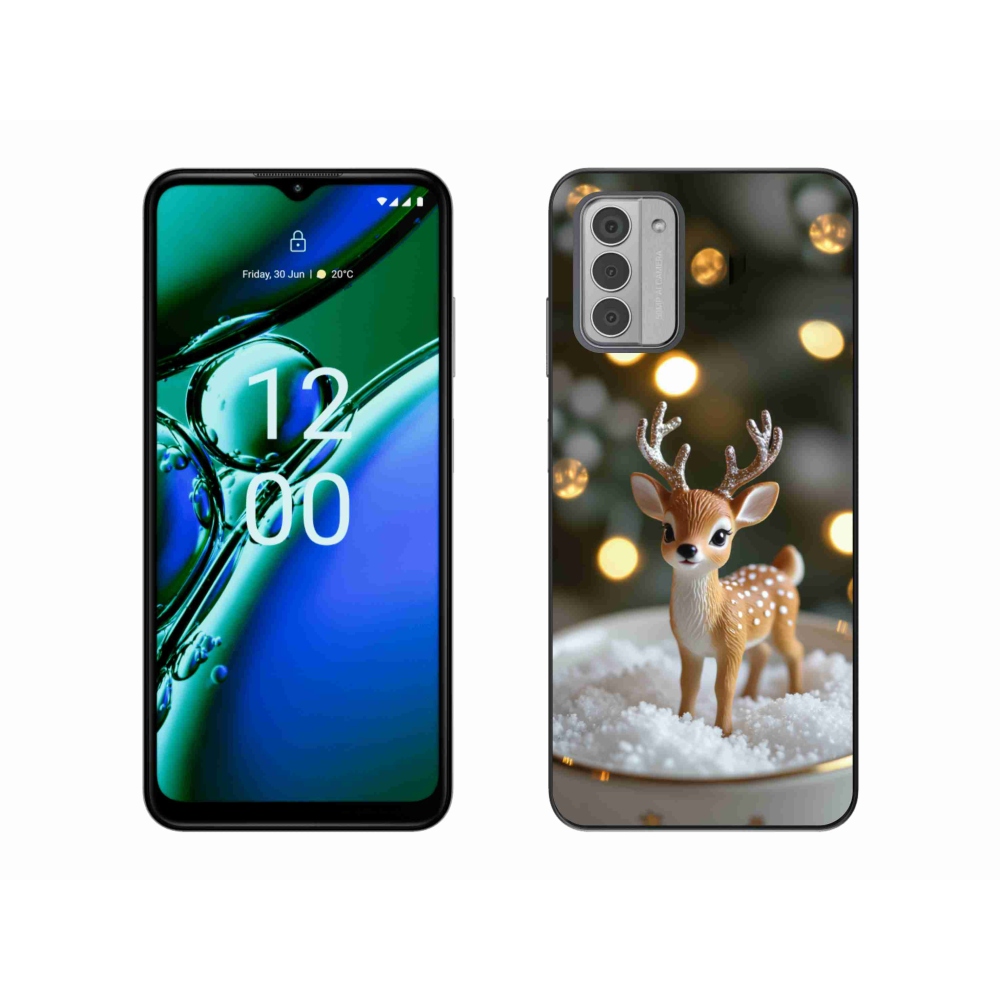 Gelový kryt mmCase na Nokia G42 - roztomilý vánoční jelen