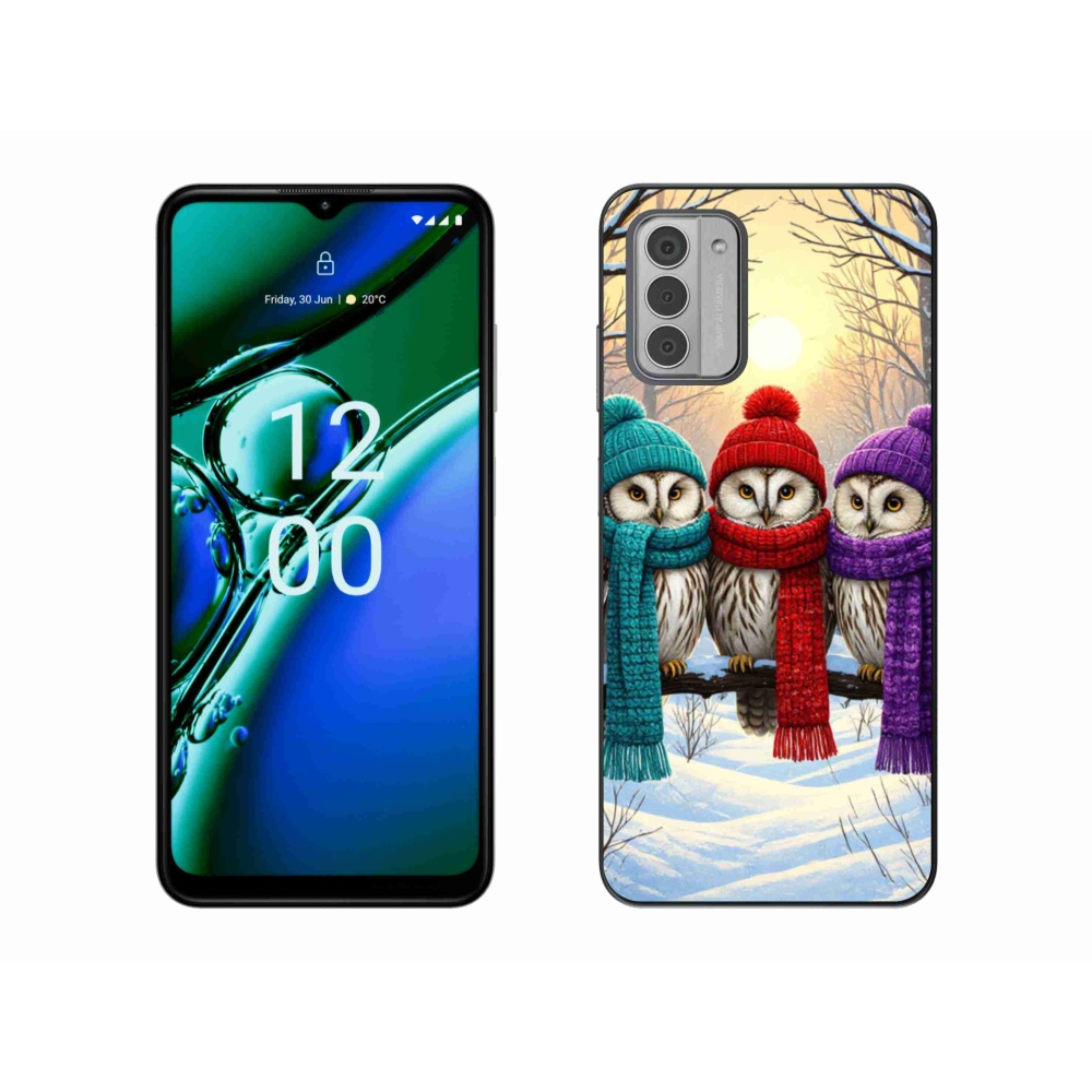 Gelový kryt mmCase na Nokia G42 - soví přátelé