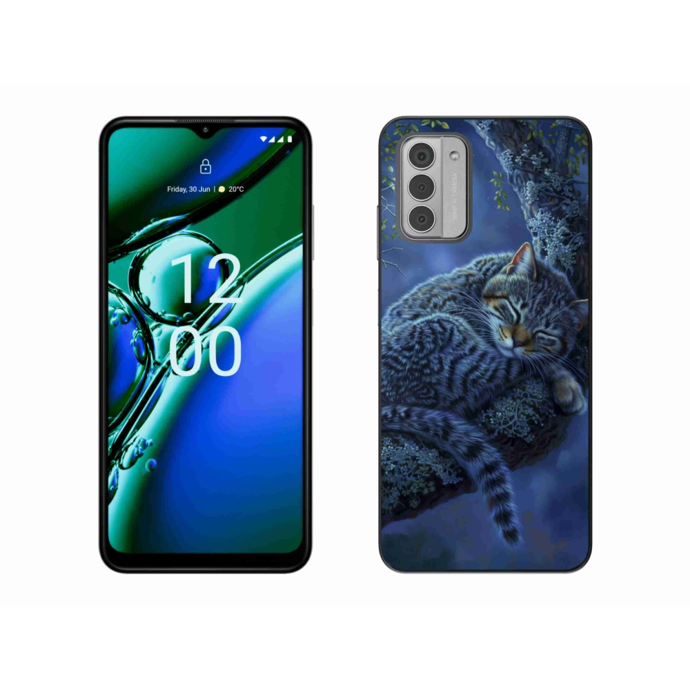 Gelový kryt mmCase na Nokia G42 - spící kočka