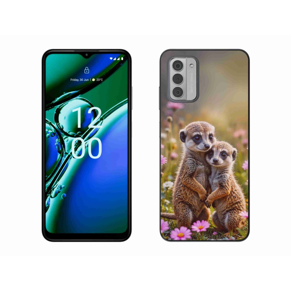 Gelový kryt mmCase na Nokia G42 - surikatí duo