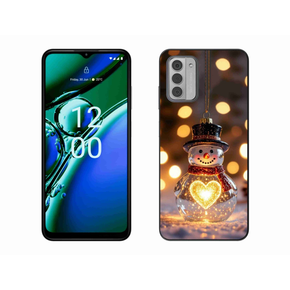Gelový kryt mmCase na Nokia G42 - svítící vánoční sněhulák