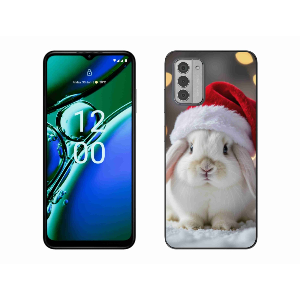Gelový kryt mmCase na Nokia G42 - vánoční králík