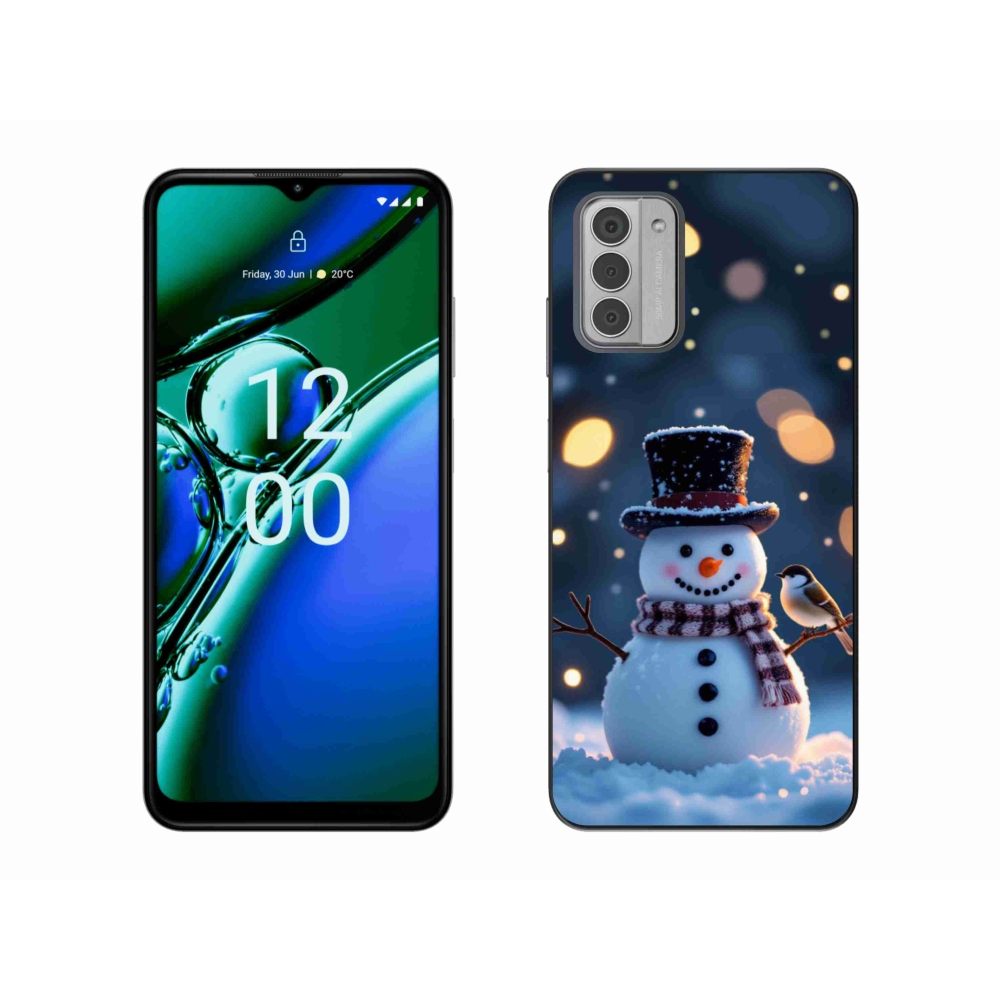 Gelový kryt mmCase na Nokia G42 - vánoční sněhulák