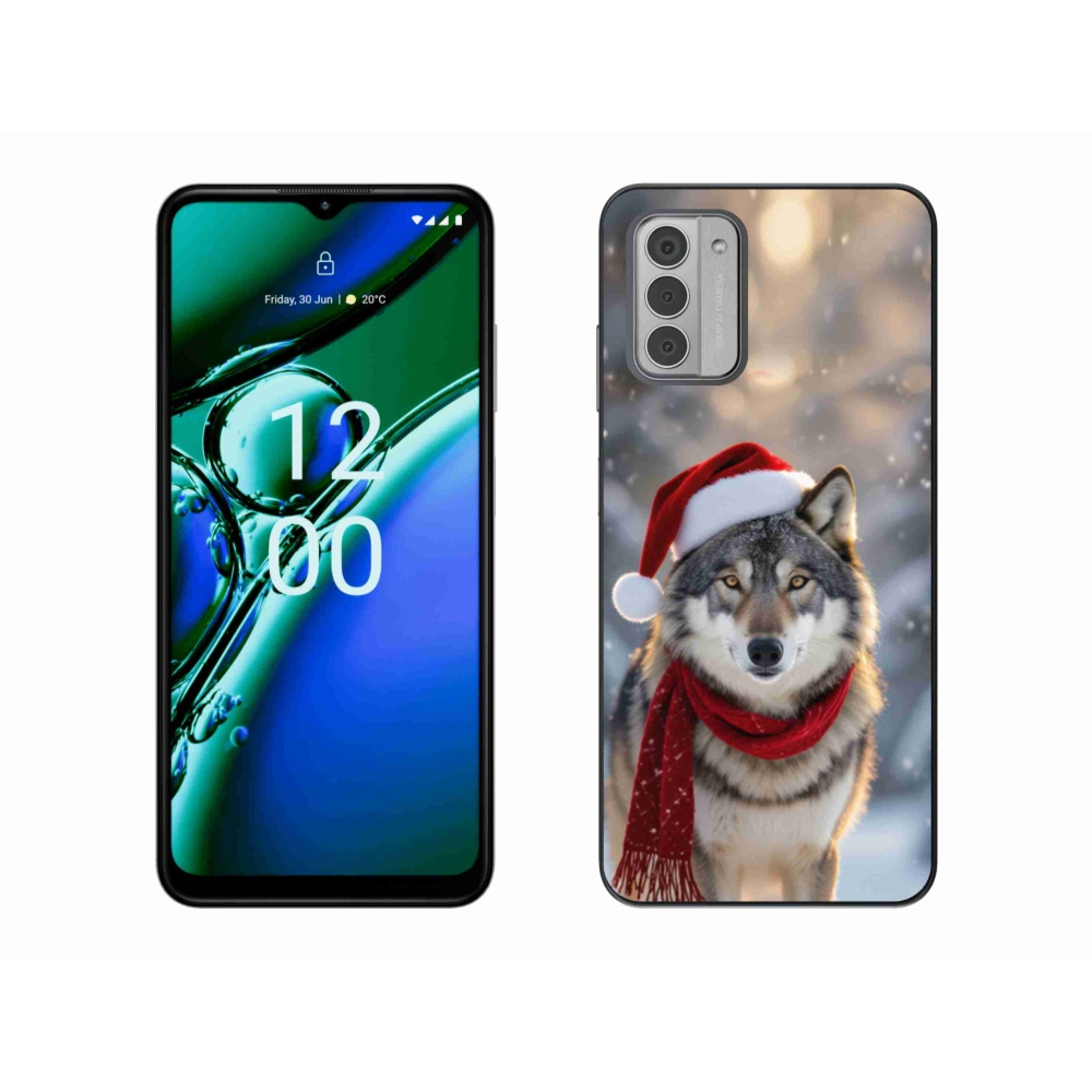 Gelový kryt mmCase na Nokia G42 - vánoční vlk