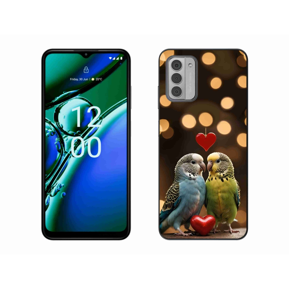 Gelový kryt mmCase na Nokia G42 - zamilovaní papoušci