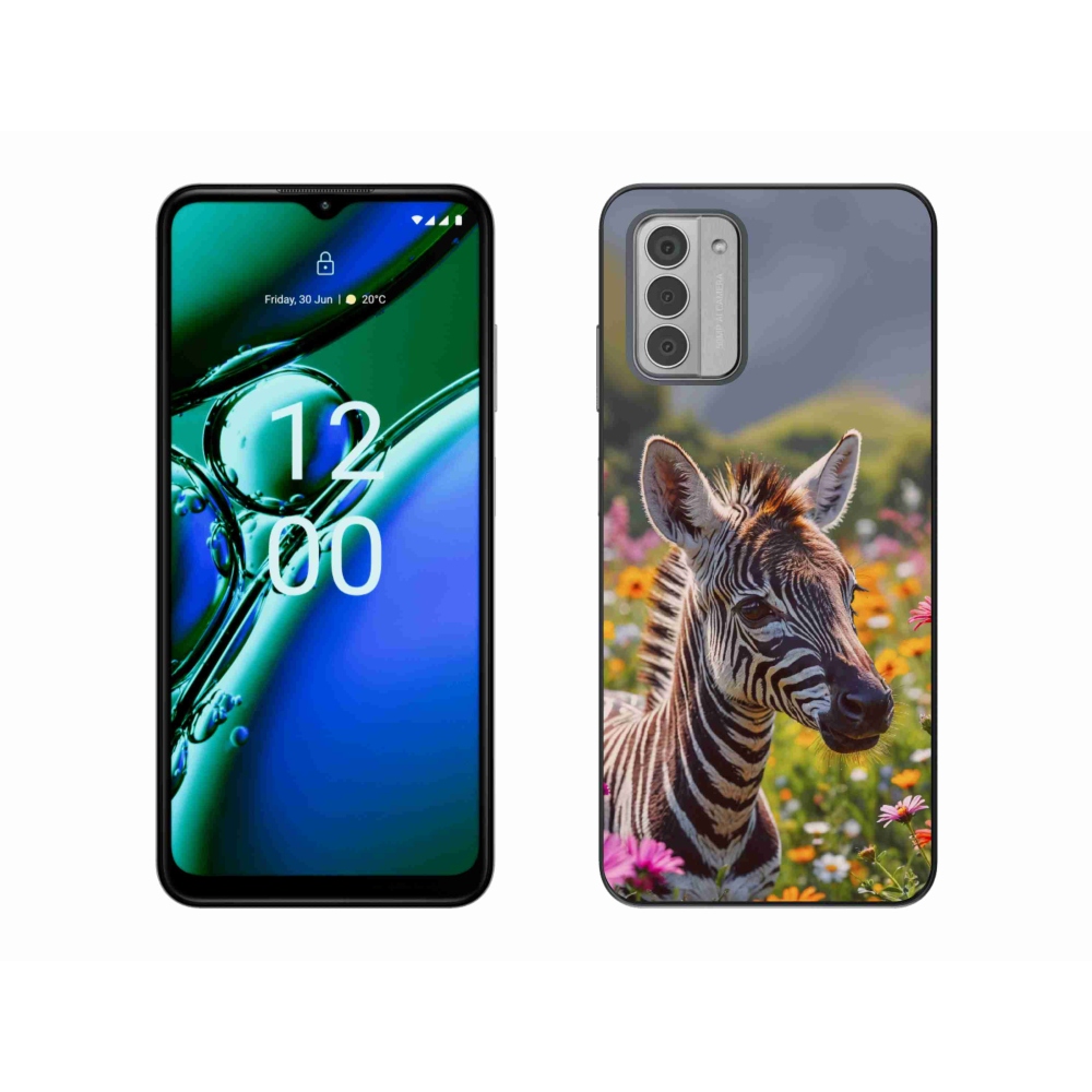 Gelový kryt mmCase na Nokia G42 - zebra na louce