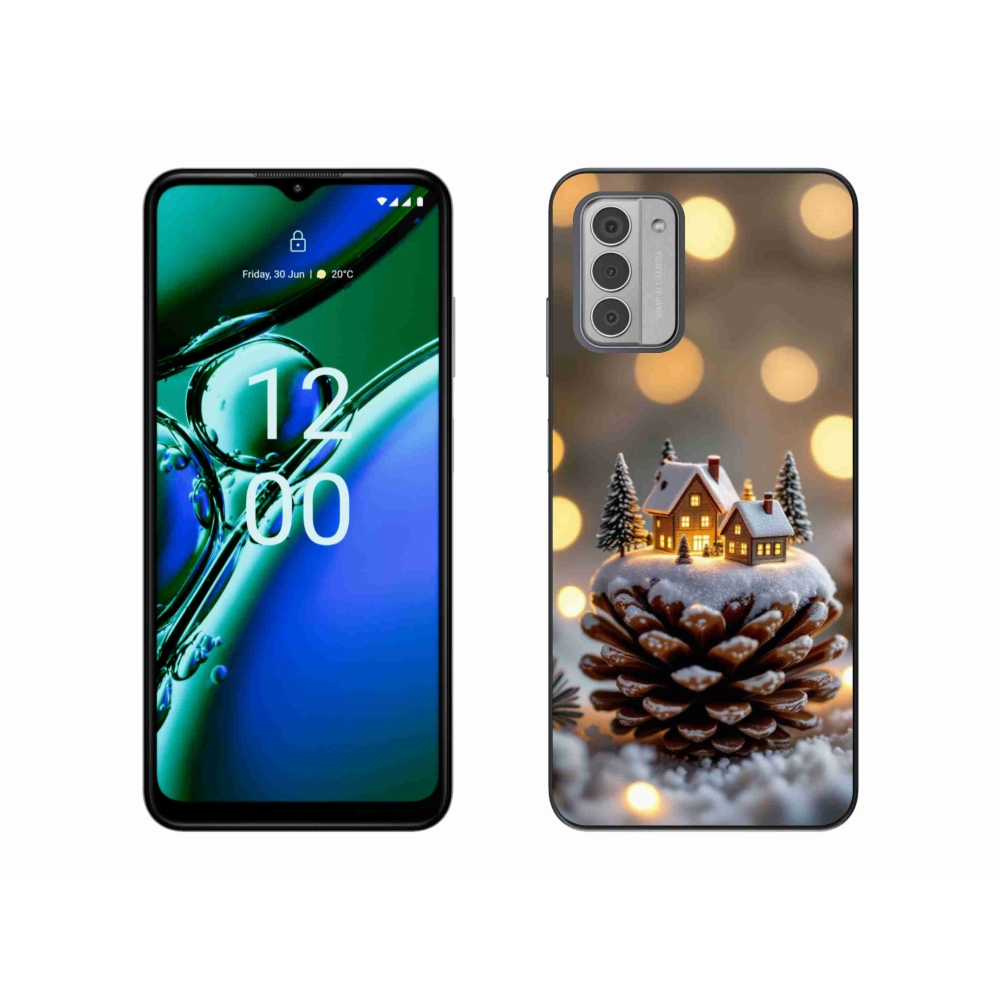 Gelový kryt mmCase na Nokia G42 - zimní vesnička