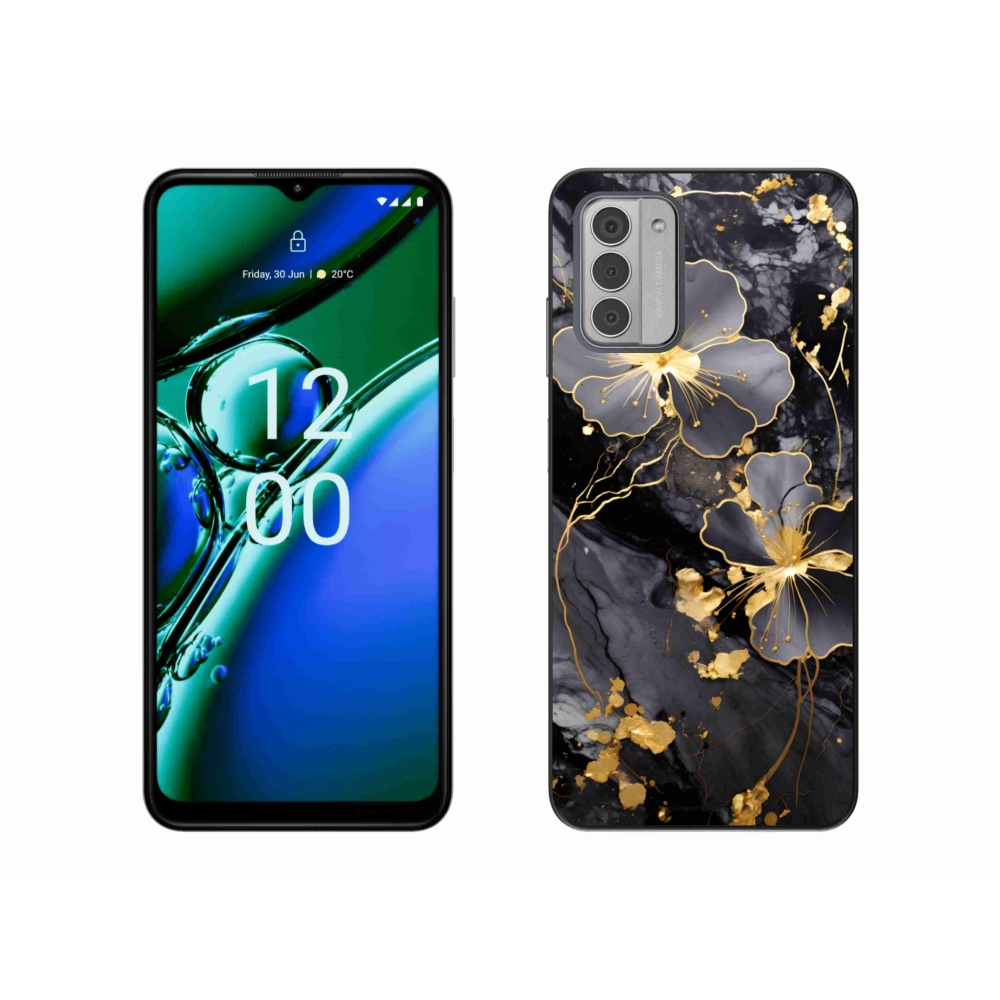 Gelový kryt mmCase na Nokia G42 - zlaté květy