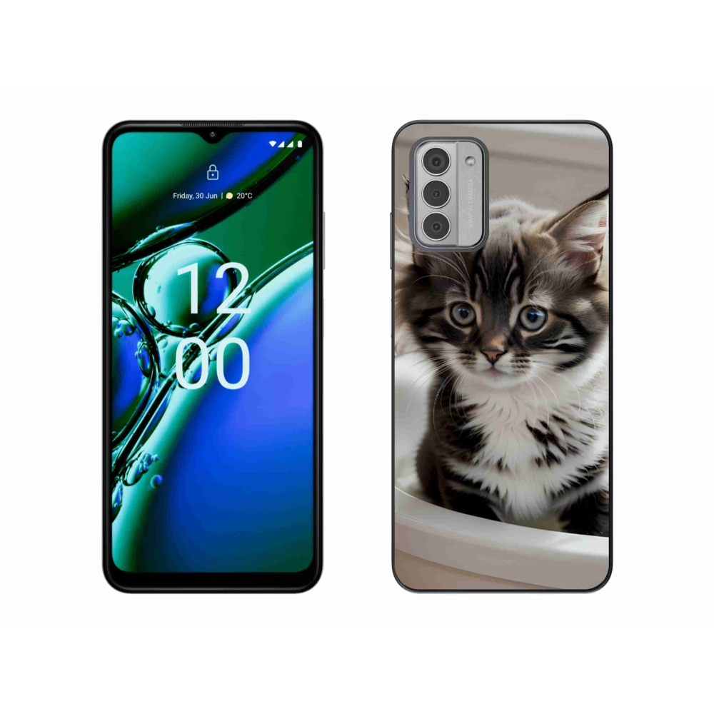 Gelový kryt mmCase na Nokia G42 - zvědavé kotě