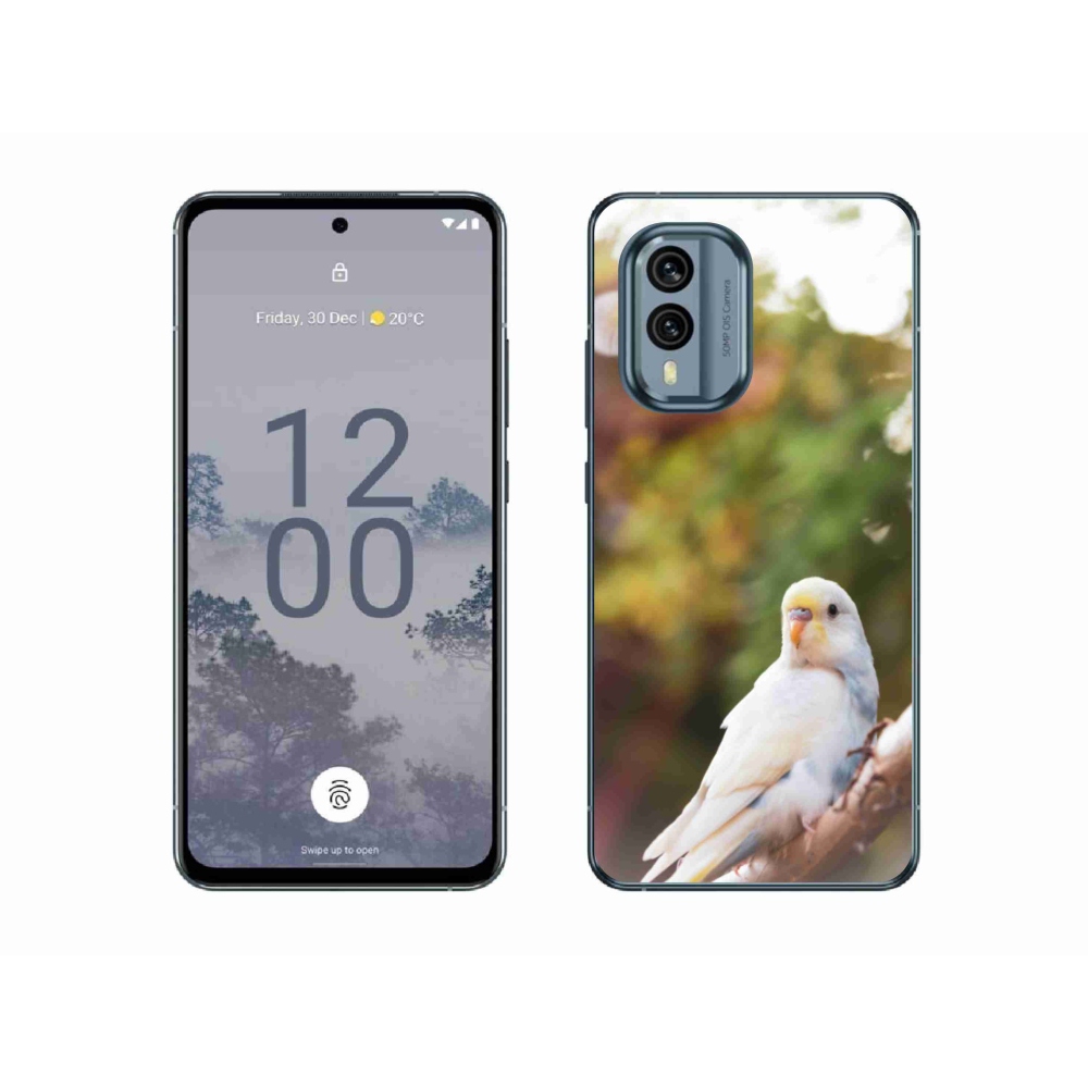 Gelový kryt mmCase na Nokia X30 5G - andulka bílá