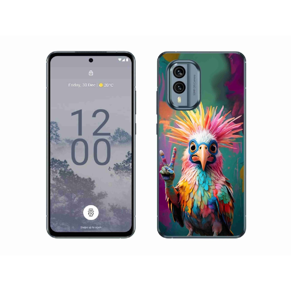 Gelový kryt mmCase na Nokia X30 5G - barevný rebel